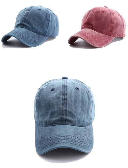 Solid Spring Summer Cap Women Ponytail Baseball Cap Fashion Hats Men Baseball Cap Cotton Outdoor Simple Vintag Visor Casual Cap