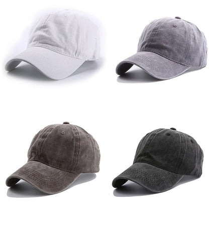 Solid Spring Summer Cap Women Ponytail Baseball Cap Fashion Hats Men Baseball Cap Cotton Outdoor Simple Vintag Visor Casual Cap