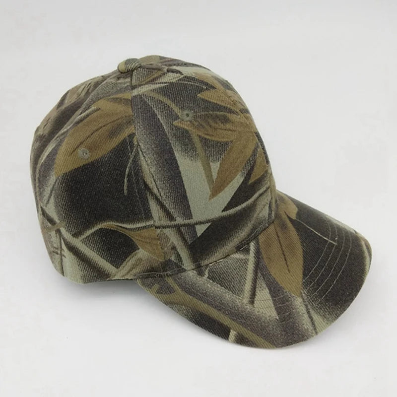 Jungle Leaves Camouflage Cap Men Women Hiking Hunting Casquette Hat Sunscreen Camo Baseball Caps Breathable Cotton Visors 2023