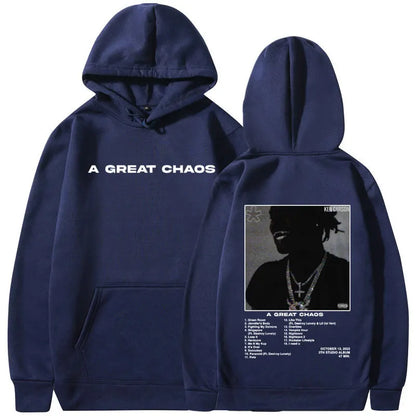 Rapper Ken Carson A Great Chaos Album Hoodies Men Women Fashion Harajuku Sweatshirts Casual Loose Oversized Pullover Streetwear