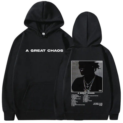 Rapper Ken Carson A Great Chaos Album Hoodies Men Women Fashion Harajuku Sweatshirts Casual Loose Oversized Pullover Streetwear