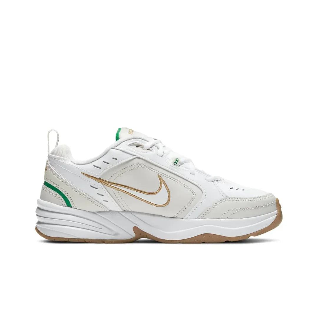 Nike Air Monarch 4 Low Men's and Women's Sneakers Classic Retro Casual clunky shoes Cushioned comfort Sneakers White&Silver