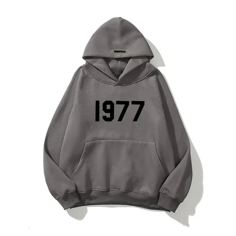 1977 Digital Printed Men's Hip Hop Hoodie Korean Style Sports Hoodie Pattern Printed Street Brand High Quality Popular Fashion