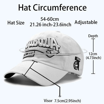 2023 New Outdoor Cotton Baseball Cap For Women Fashion Casual Retro Embroidery Men's Cap Sports Snapback Hat Hip Hop Rebound Cap