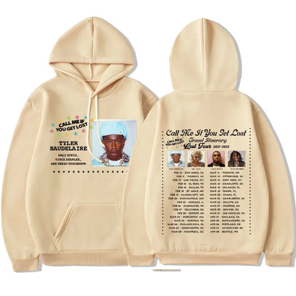 Tyler The Creator Hoodies Clothing Call Me If You Get Lost Tour Print Men Women Hoodies Trending Streetwear Hip Hop Sweatshirt