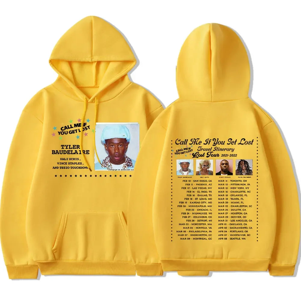 Tyler The Creator Hoodies Clothing Call Me If You Get Lost Tour Print Men Women Hoodies Trending Streetwear Hip Hop Sweatshirt