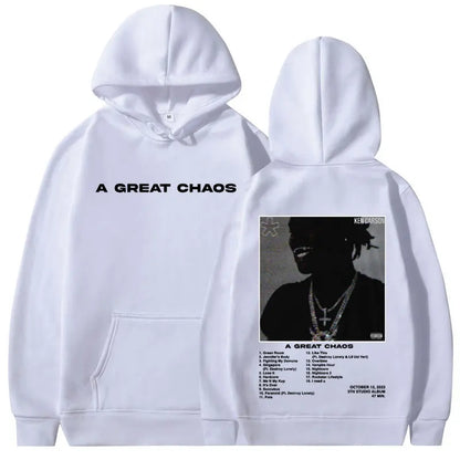 Rapper Ken Carson A Great Chaos Album Hoodies Men Women Fashion Harajuku Sweatshirts Casual Loose Oversized Pullover Streetwear