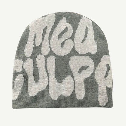 Mea Culpa Knitting Beanies Hat For Women Men Couple Y2K What's In Fashion Bonnet Kpop Wool Skullies Hoods Lady Caps Gorro шапка