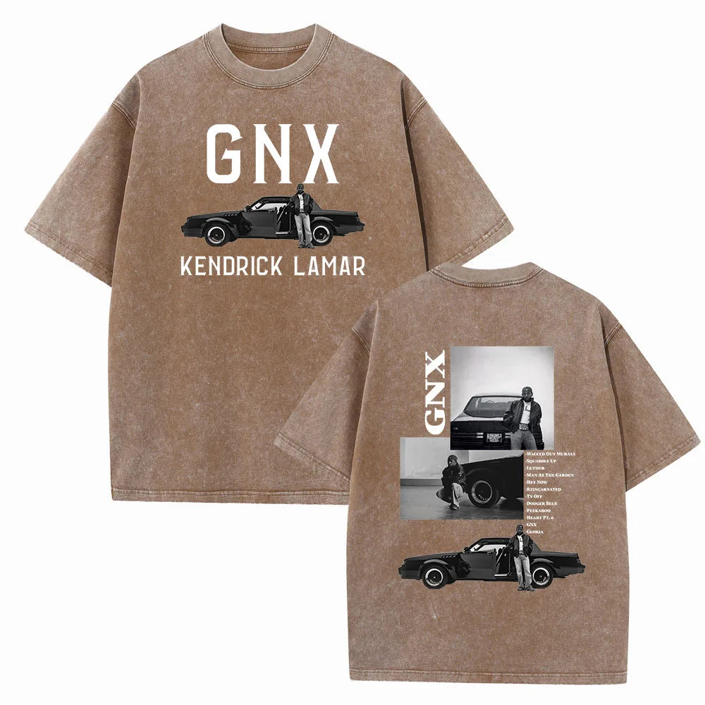 Kendrick Lamar GNX Tour Shirts Harajuku Vintage O-Neck Short Sleeve Cotton Man Woman T-Shirts Gift Tops