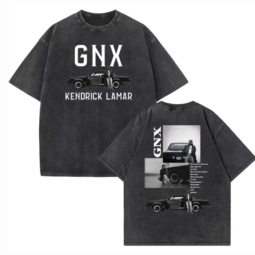 Kendrick Lamar GNX Tour Shirts Harajuku Vintage O-Neck Short Sleeve Cotton Man Woman T-Shirts Gift Tops