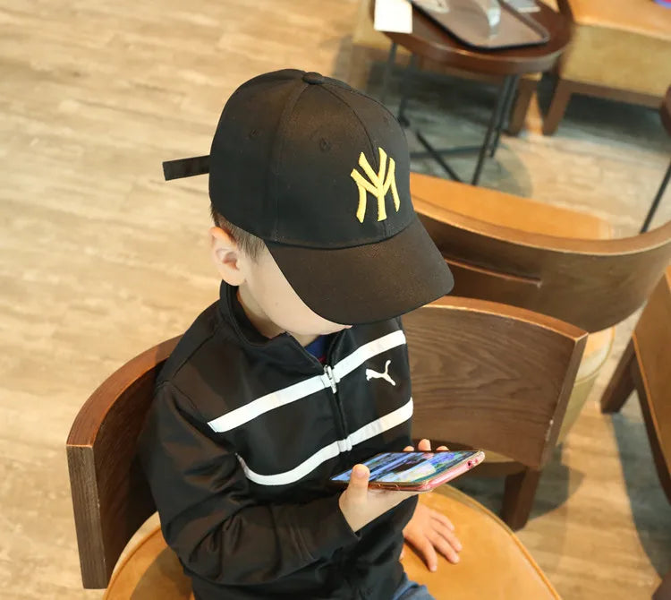 Cool New Boys Girls Kids Children Cap Letter Embroidery Four Seasons Baseball Cap Popular Hip Hop Sun Hat DropShipping