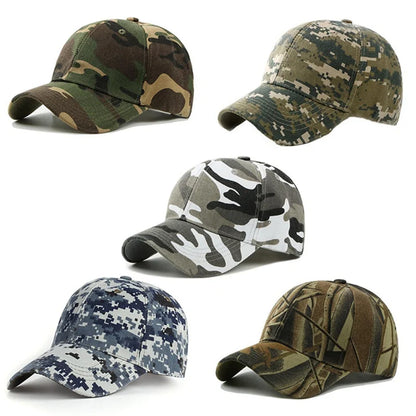 Jungle Leaves Camouflage Cap Men Women Hiking Hunting Casquette Hat Sunscreen Camo Baseball Caps Breathable Cotton Visors 2023