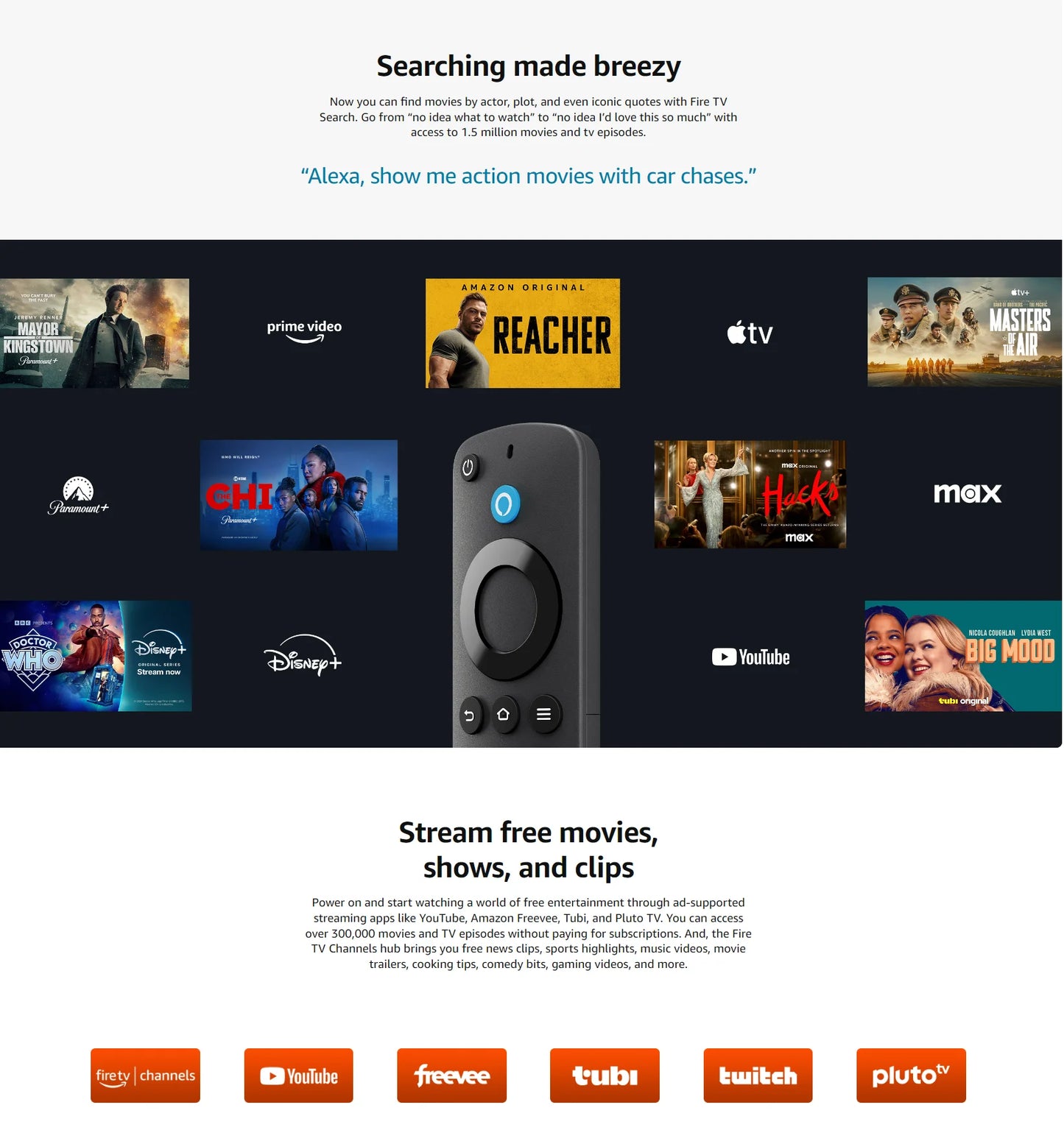 NEW Amazon Fire TV Stick 4K (2023 Model) with AI-powered Fire TV Search, Wi-Fi 6, (Without batteries)