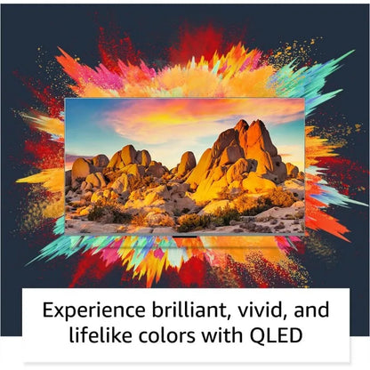 65" Omni QLED Series 4K UHD smart TV, Dolby Vision IQ, Fire TV Ambient Experience, local dimming, hands-free with Alexa