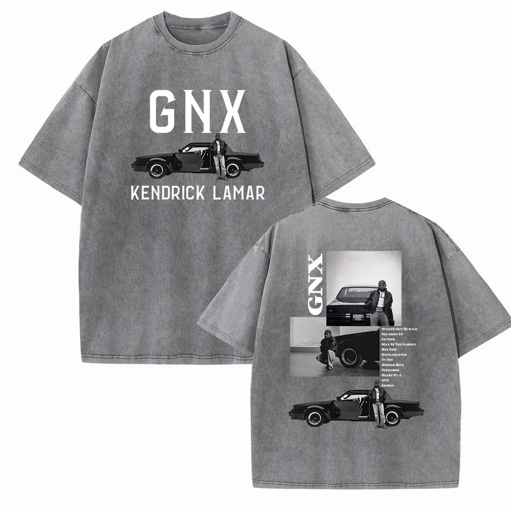 Kendrick Lamar GNX Tour Shirts Harajuku Vintage O-Neck Short Sleeve Cotton Man Woman T-Shirts Gift Tops