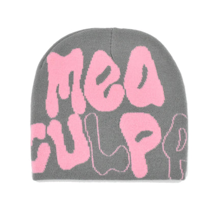 Mea Culpa Knitting Beanies Hat For Women Men Couple Y2K What's In Fashion Bonnet Kpop Wool Skullies Hoods Lady Caps Gorro шапка