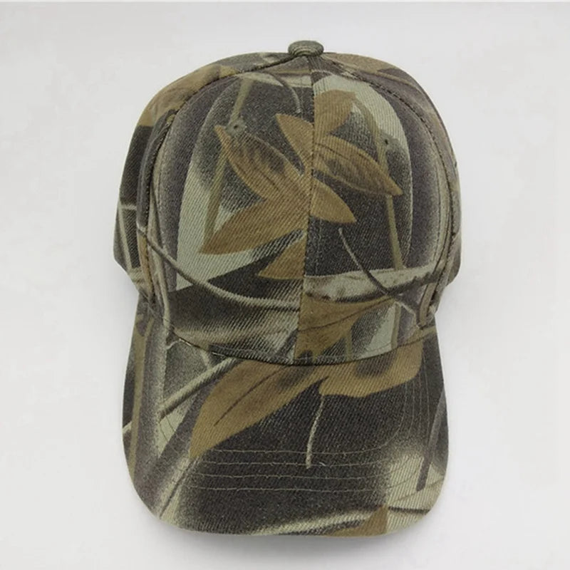 Jungle Leaves Camouflage Cap Men Women Hiking Hunting Casquette Hat Sunscreen Camo Baseball Caps Breathable Cotton Visors 2023