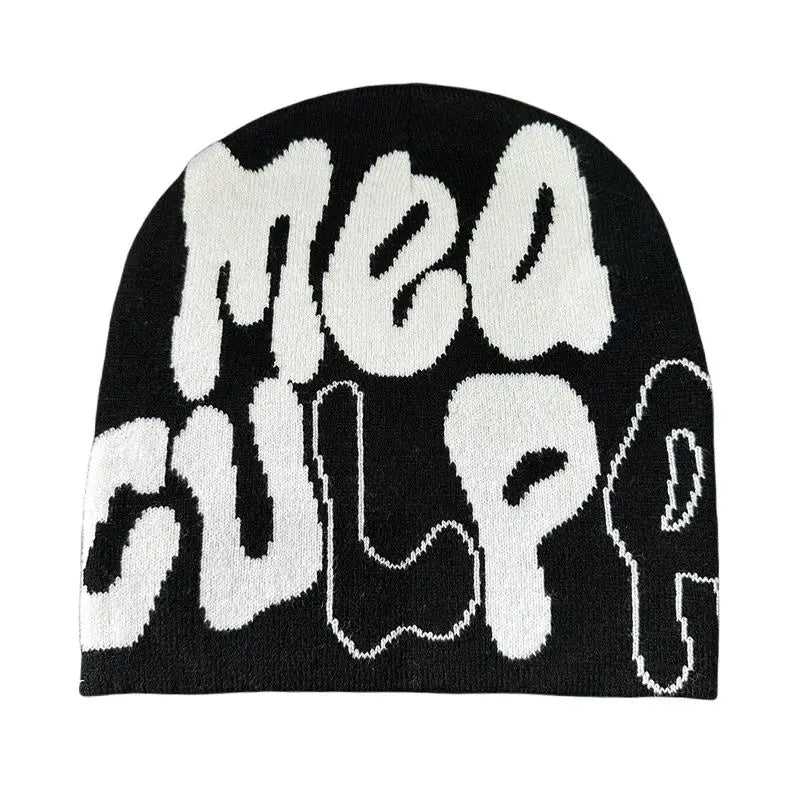 Mea Culpa Knitting Beanies Hat For Women Men Couple Y2K What's In Fashion Bonnet Kpop Wool Skullies Hoods Lady Caps Gorro шапка