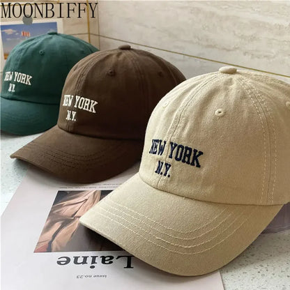 Retro Nostalgia Embroidered Baseball Caps Spring Autumn Women Men Leisure Peaked Hat Outdoor Shade Cotton Adjustable Sports Cap