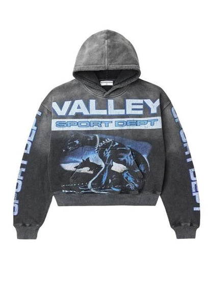 Casual valley streetwear heavy water washing hoodies trend brand sweatshirts harajuku oversized hoodie tracksuit men clothing