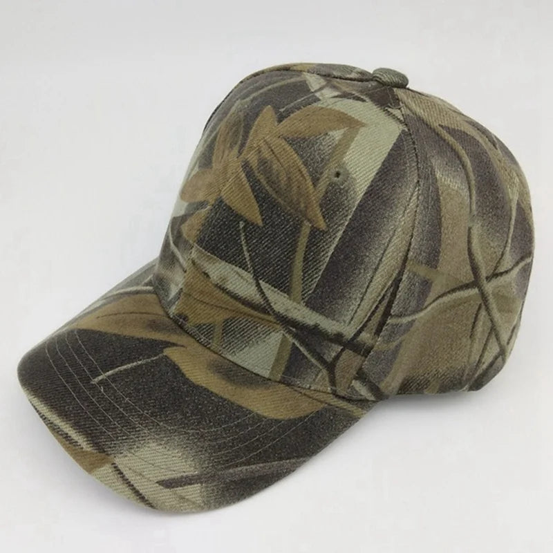 Jungle Leaves Camouflage Cap Men Women Hiking Hunting Casquette Hat Sunscreen Camo Baseball Caps Breathable Cotton Visors 2023