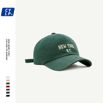 Retro Nostalgia Embroidered Baseball Caps Spring Autumn Women Men Leisure Peaked Hat Outdoor Shade Cotton Adjustable Sports Cap