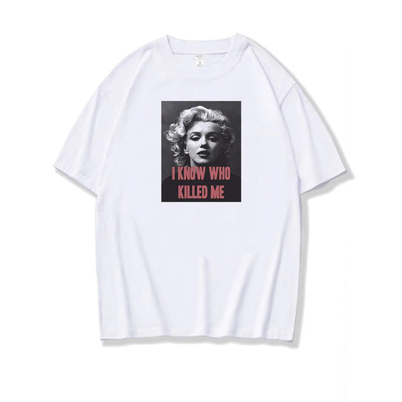 New fashion Marilyn Monroe T-Shirt Arrival Cotton O-Neck Summer Short Sleeve Casual Mens T-shirt Black Signature harajuku tees