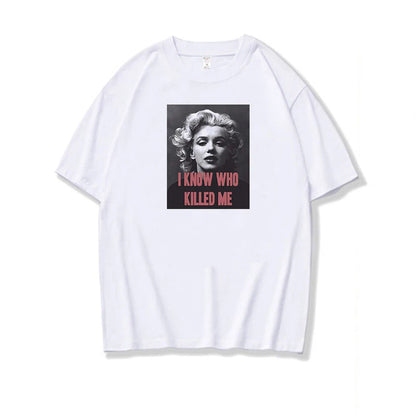 New fashion Marilyn Monroe T-Shirt Arrival Cotton O-Neck Summer Short Sleeve Casual Mens T-shirt Black Signature harajuku tees