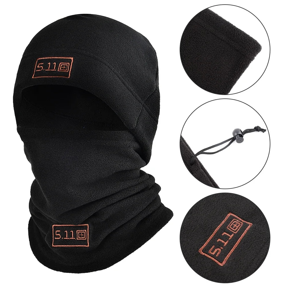 Balaclavas Winter Anti-cold Hat Polar Fleece Thicken Warmth Cap For Men Women Headgear Cycling Windproof Hat&Scarf Warm Muffler