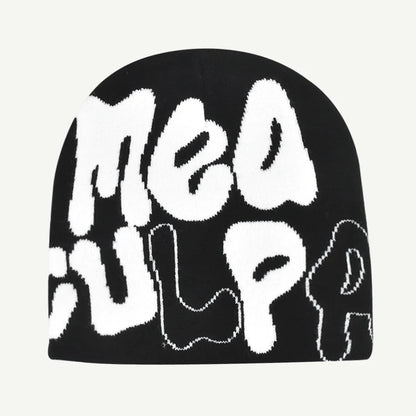 Mea Culpa Knitting Beanies Hat For Women Men Couple Y2K What's In Fashion Bonnet Kpop Wool Skullies Hoods Lady Caps Gorro шапка