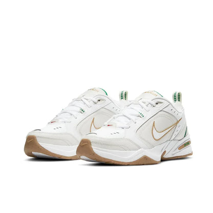 Nike Air Monarch 4 Low Men's and Women's Sneakers Classic Retro Casual clunky shoes Cushioned comfort Sneakers White&Silver